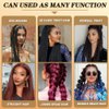 AQINBEL Braiding Hair 26 Inches -8 Bundles Braiding Hair Pre Stretched Itch Free Crochet Twist Hair for Braids Yaki texture Burgundy Braiding Hair Extensions for Women (900#)