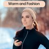 YAHENLI Winter Headbands for Women 2 PCS, Knit Thick Fleece Lined Headband for Girls Headwrap, Ear Warmers Cold Weather Warm Ear Muffs