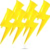 Set of 6 Lightning Bolt Foil Party Balloons 45 Inch Flash Balloons for Party Foil Lightning Bolt Shape Balloons Foil Bolt Birthday Party Supplies for Birthday Wedding Decoration (Yellow)
