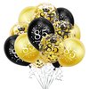 SHUNTAI 85th Birthday Balloons Black and Gold 85th Birthday Party Decorations for Men Women Latex Confetti Balloon Happy 85 Year Old Anniversary Theme Birthday Party Supplies 15 Pack 12 inch