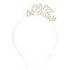 Ondder Gold Happy Birthday Headband for Women Shiny Happy Birthday Crown Tiara for Girls Birthday Girl Headband Rhinestone Happy Birthday Tiara Headband for Birthday Partty Decorations