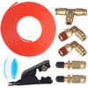 Air Line Service Kit for Air Spring Bag Suspension with Fittings, 20 FT PU Hose Tubing, 1/4 NPT Elbow Fitting, Valve Air Bag Suspension Kit Replacement Components