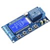 DROK Timer Relay, Time Delay Relay DC 5V 12V 24V Delay Controller Board Delay-off Cycle Timer 0.01s-9999mins Trigger Delay Switching Relay Module with LCD Display Support Micro USB 5V Power Supply