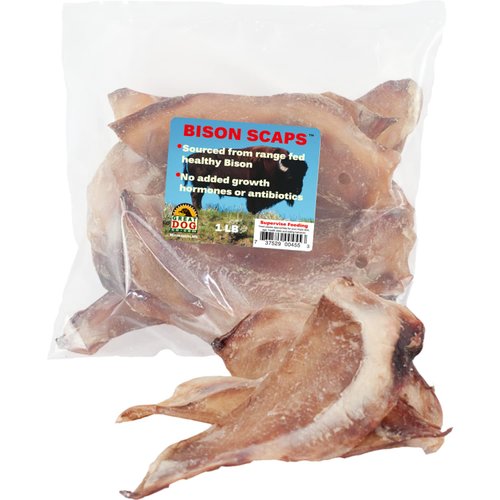Great Dog Bison Scaps - 1 LB Bag (Approximately 10-11 Pieces) - Sourced & Made in USA - Bison Scapula Chews, Bison Treats for Dogs, Bison Chews for Dogs, bison scapula for dogs, long-lasting dog chews