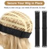 Tucnoeu 3Pcs Elastic Bands for Wig Adjustable Wig Bands No Slip,Wig Strap to Secure Wig Black Elastic Bands to Hold Wigs in Place Wig Accessories