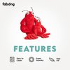 fabdog Floppies Plush Dog Toy - Cute & Durable Squeaky Dog Toys - Best Squeak Toy for Puppies and All Breeds | Ideal Pet Gift| Small Lobster