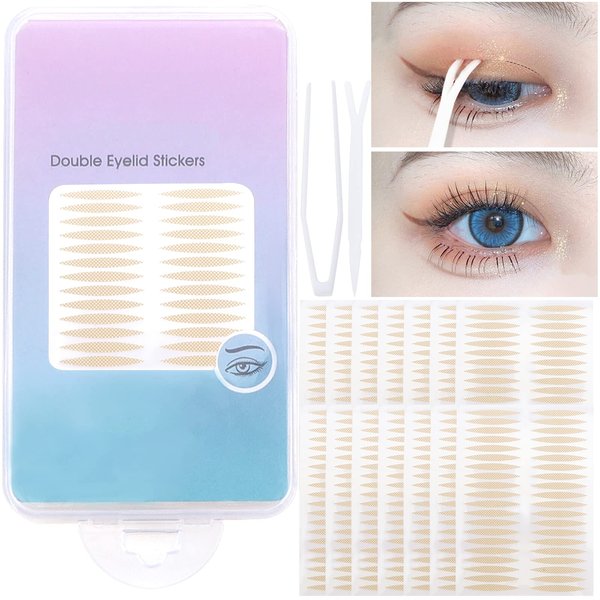 Yatinkim Eyelid Tape 1200 PCS Invisible Eye Tapes Breathable Double Eyelid Stickers Self-Adhesive Waterproof for Hooded Droopy Uneven Mono-eyelids