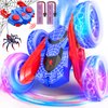 NQD Spider Remote Control Car- Double Sided 360°Rotate RC Stunt Car with Wheel Lights, 4WD Off-Road RC Cars 2.4Ghz Indoor/Outdoor Rechargeable Toy Car for Boys Age 4-7 8-12 Birthday Xmas Gift