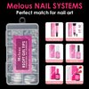Clear ToeNail Tips, Melous 120PCS Full Cover Nail Tips Gel x Nail Tips Clear False Fake Nails Soft Gel Tips
