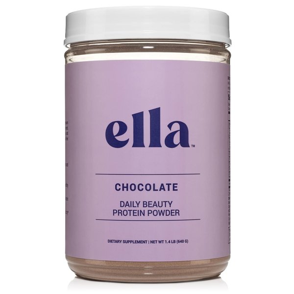 Ella Chocolate Collagen Protein Powder for Women - Daily Beauty Protein Powder with Grass-Fed Collagen Peptides - Non-GMO, Gluten-Free, No Artificial Sweeteners - 20 Servings