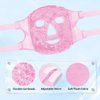 CONBELLA Cold Face Eye Masks Ice Face Mask Hot Cold Compress for Dark Circles, Puffiness, Migraines, Headache, Stress, Redness, Cooling Face Masks for Women Man, Skin Care