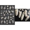 3 Sheets 5D Embossed Flower Nail Art Stickers,Nails Adhesive Stickers Nail Art Stickers for Nails DIY Manicure Decorations with Tweezer (Flower A-3Sheets)