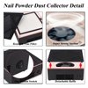GoLashFun 60W Nail Dust Collector Strong Suction,Black Vacuum Nail Art Dust Collector Cleaner Machine Manicure Powerful Nail Fan for Collector Drill Dust