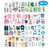 96PCS Cute Future Dental Dentist Temporary Tattoos Birthday Themed Party Supplies Decorations Favors First Milk Tooth Teeth Stickers Tattoo Gifts for Baby Kids Girls Boys Decor School Reward Christmas