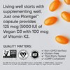 Sports Research Vitamin D3 K2 with Coconut Oil | Plant Based Vitamin K2 MK7 + Vegan D3 5000iu | Vegan Certified, Soy & Gluten Free - 60 Count Softgels