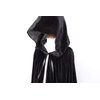Makroyl Kids Velvet Cloak Cape With Hooded For Halloween Christmas Cosplay Costumes (Small, Black)