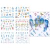 12 Sheets Ocean Water Transfer Nail Decals Cute Sea Creature Sea Shell Starfish Jellyfish Sea Turtle Summer Nail Decals Watermark Nail Designs Manicure Stickers Nail Art Accessories(15)