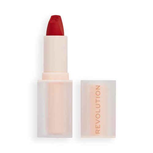 Revolution Beauty, Lip Allure Soft Satin Lipstick, Highly Pigmented & Smudge Proof, Long Lasting Creamy Satin Finish, Contains Vitamin E, CEO Brick Red, 0.11 Oz