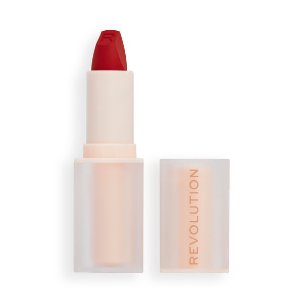 Revolution Beauty, Lip Allure Soft Satin Lipstick, Highly Pigmented & Smudge Proof, Long Lasting Creamy Satin Finish, Contains Vitamin E, CEO Brick Red, 0.11 Oz