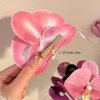 Yheahin 2pcs Flower Hair Clips Boho Orchid Hair Clips Artificial Phalaenopsis Hair Barrettes Bridal Hawaiian Beach Party Hair Accessories for Women (Purple)