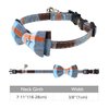 Joytale Upgraded Cat Collar with Bells, Breakaway Cat Collars with Bow Tie, 1 Pack Girl Boy Safety Plaid Kitten Collars, Haze Blue
