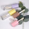 COSIDEA 14pcs Empty 6ml big brush lip gloss tubes for DIY lip gloss,yellow lipgloss containers