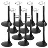 Yaocom 12 Pcs Doll Stand Action Figure Stands with Expandable Waist Wire for 8" to 12" Dolls and Action Figure(Black, Silver)