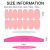 SILPECWEE Red Nail Polish Strips Nail Wraps for Women Solid Color Adhesive Gel Nail Strips Sticker Nail Polish Nail Accessories Manicure Stickers with 1pc Nail File (8 Sheets)