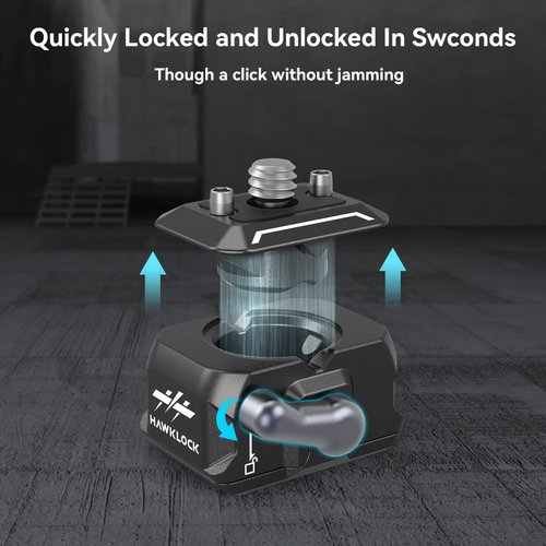 SMALLRIG Quick Release Plate Drop-in HawkLock Mini Quick Release Camera Mount Adapter with 1/4" Screw, for Camera Clamp, Super Clamp, Ball Head, Tripod, Magic Arm, Stabilizer, Field Monitor - 3513C