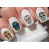 60 Sugar Skull Nail Decals