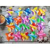 Roaqua 20 Packs Bulk Airplane shape Fidget Bubble Mini Pop Fidget Keychain，Summer Birthday Party Favors Supplies Student Prizes