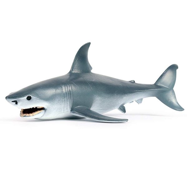 EOIVSH Sea Animal Shark Toys, Realistic Ocean Animal Blue Shark Figure Party Supplies Cake Topper Educational Marine Toys for Kids