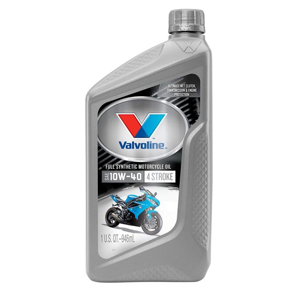 Valvoline 4-Stroke Motorcycle Full Synthetic SAE 10W-40 Motor Oil 1 QT