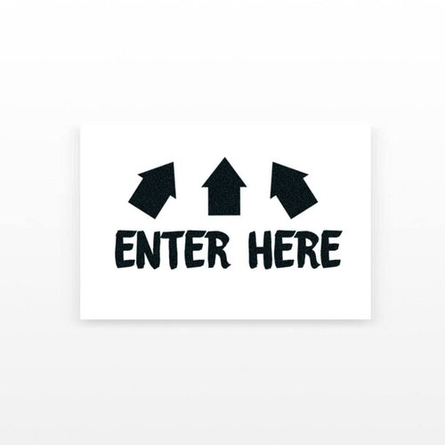 2x Enter Here Temporary Tattoos
