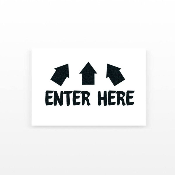 2x Enter Here Temporary Tattoos