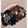 10 Sets Of High Elasticity Durable Leather Sleeves, Headband, Rubber Bands, Women's Hair Tie, High-end Rubber Bands, Simple Temperament Hair Rings