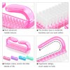 Larbois Handle Grip Nail Brush, Hand Fingernail Brush Cleaner Scrubbing Kit Pedicure for Toes and Nails Men Women (4 Pack) (Color-2)