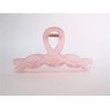 Generic Long clear frosted pink hair claw clip for long hair