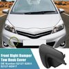 uxcell Unpainted Front Right Bumper Tow Hook Cover for Toyota Yaris 2012-2014 Front Bumper Tow Hook Eye Cap No.52127-52931/52127-0D917 Black