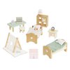 Le Toy Van - SugarPlum Wooden Bedroom Set | Dolls House Accessories Play Set For Dolls Houses | Girls and Boys Doll House Furniture Sets - Suitable For Ages 3+, Daisylane Child Bedroom (ME061)