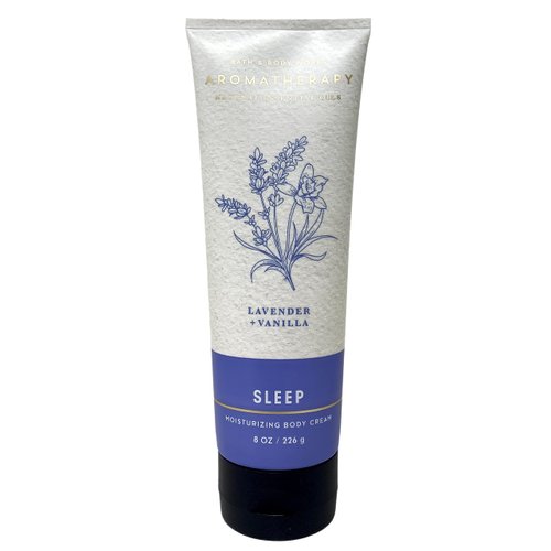 Bath & Body Works Aromatherapy Sleep Lavender Vanilla Gift Bag Set - Pillow Mist ,Body Wash, hand cream and Body Cream with a Himalayan Salts Springs Sample Soap