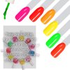 KINGMAS 150 Pcs Nail Swatches Sticks with Ring, Clear Nail Art Color Display False Nail Tips Polish Practice Sticks (1~150 Number Posted)