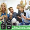 TIESOME 24 Pcs Mini Foam Finger #1 Sports Fan Foam Finger, Cheering Foam Hand for Sporting Events Let's GO Cheerleading Celebration Sticks for Basketball Football Dance Games Party Supplies(Black)