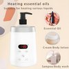 Massage Lotion Warmer Professional Electric Lotion Digital Heater for SPA, Compact Oil Warmer Heated Bottle for Beauty Salon Home,Automatic Thermostat Cream Heater wiht Two Oil Dispenser Bottle Funnel
