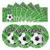 Xjoviative 40PCS Soccer Paper Plates and Napkins Party Supplies, Disposable Soccer Party Plates and Napkins Tableware Set for Soccer Birthday Party Decorations Serves 20 Guests (Soccer)