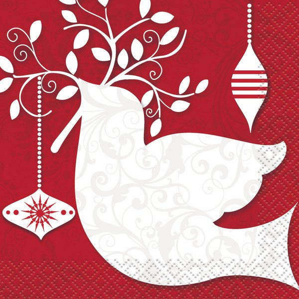 Frosted Holiday Beverage Napkins, 24ct