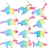12 PCS Dinosaur Mini Pop Keychain Fidget Toys,Easter Eggs Stuffers Fillers,Easter Basket Stuffers for Boys & Girls,Pop Fidget Party Favors for Kids,Birthday Goodie Bag Stuffers,Kids Classroom Prizes