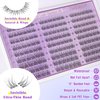 ALICE Natural Lash Clusters Kit Clear Band Wispy Lash Extension Kit Cluster Eyelash Extension Kit 162pcs C Curl 11-13mm Individual Lashes with Lash Glue Bond and Seal and Tweezers DIY at Home