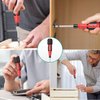 ORIA Rechargeable Cordless Screwdriver, Electric Screwdriver Set, Power Screwdriver, Small Repair Tool Kit with LED Light, 10 Bits, 1/4'' Bit Holder, for Phones, Glasses, Camera, Laptop