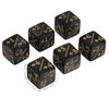 Gadpiparty 24 Pcs Dice Counters Token Dice Acrylic D6 Dice Loyalty Dice Compatible with MTG, CCG, Card Gaming Accessory for Kids Learning Toys Black